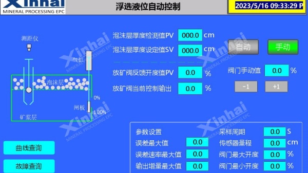 浮选液位控制 浮选液位控制