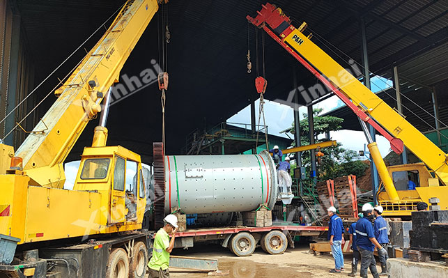 马来西亚金矿选厂扩建-吊装球磨机 马来西亚金矿选厂扩建-吊装球磨机